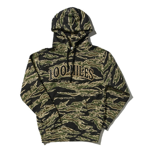 100 Miles Tiger Camo Black & Gold Tiffany Hoodie