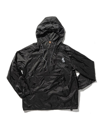 100 Miles Original Logo-Black 1/4 Zip Windbreaker