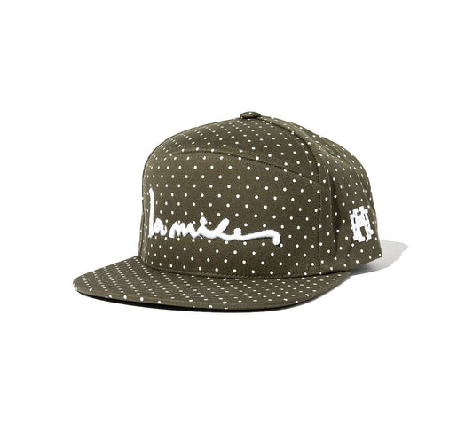 100 Miles Olive Polka Dot Strapback