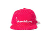 100 Miles Bright Pink Polka Dot Strapback