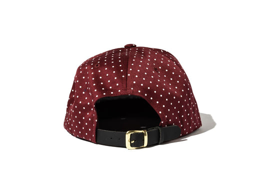 100 Miles Burgundy Polka Dot Signature Strapback