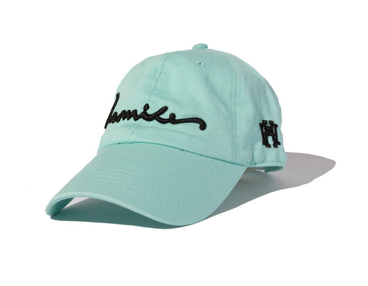 100 Miles Mint Solid Black Signature Dad Cap