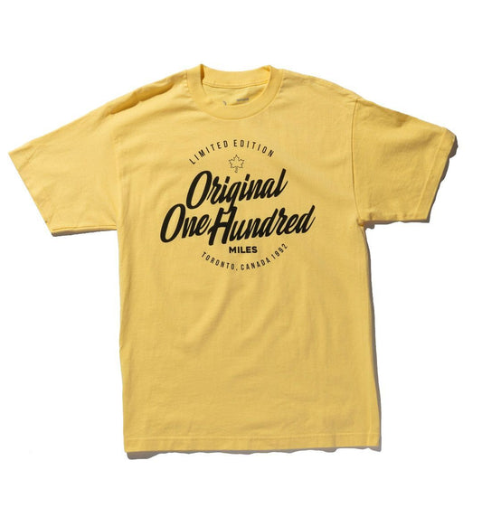 100 Miles Original 100 Yellow Tee