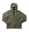 100 Miles Army Black Zip Light weight Pullover Windbreaker Anorak Jacket