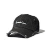 100 Miles Black Denim Signature Distressed Dad Hat