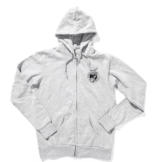 100 miles athletic grey full zip hoodie