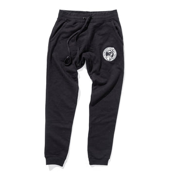 100 miles black classic logo joggers