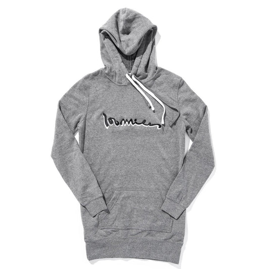 100 miles women's heather grey signature hoodie dress