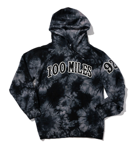 100 Miles Black Tie Dye Tiffany Hoodie