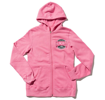 100 Miles Bright Pink Circle Women Balsam Zip Hoodie