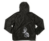 100 Miles 1/4 zip Original Logo Black Nylon Windbreaker