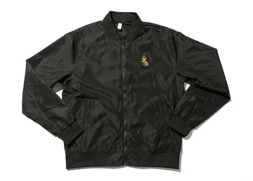 100 Miles Black Lightweight Nylon bomber Jacket