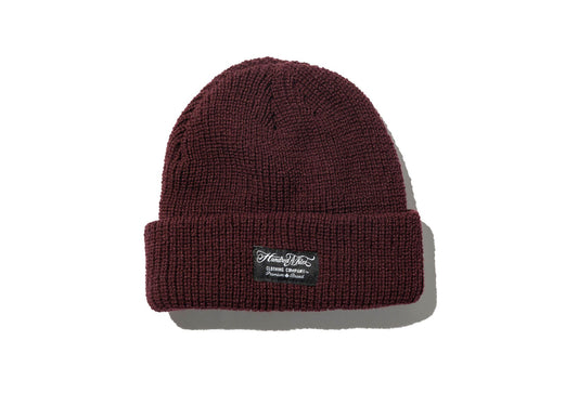 100 Miles Burgundy Fisherman Beanie