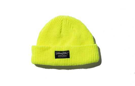 100 Miles Safety Green Fisherman Beanie