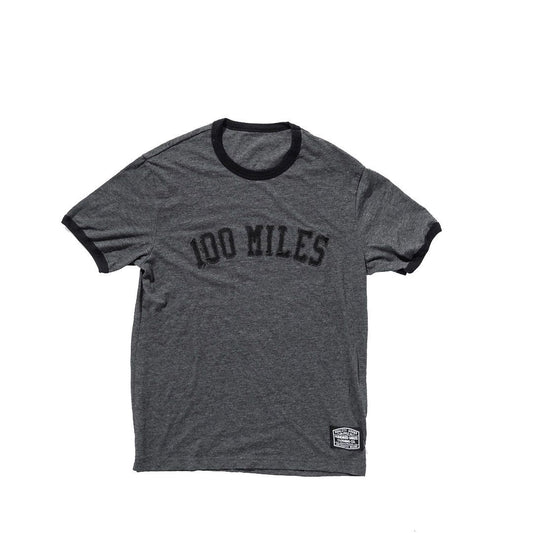 100 Miles Varsity Logo-Black Mix Simcoe Tee