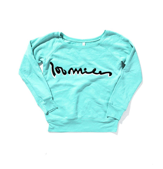 100 Miles Signature Women's Teal Crewneck