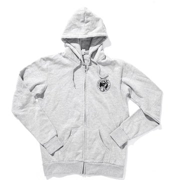 100 Miles Athletic Grey Original Logo Full Zip Up Hoodie