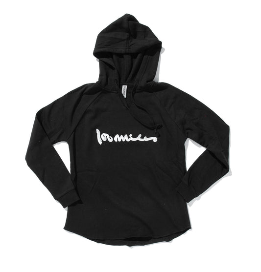 100 Miles Womens Wave Wash Signature Hoodie