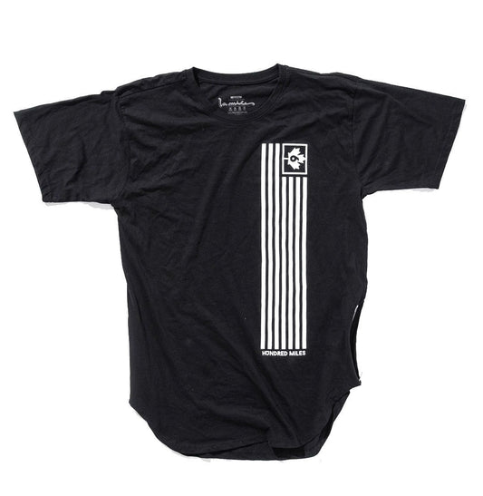 Black 6ix Striped Scoop Tee